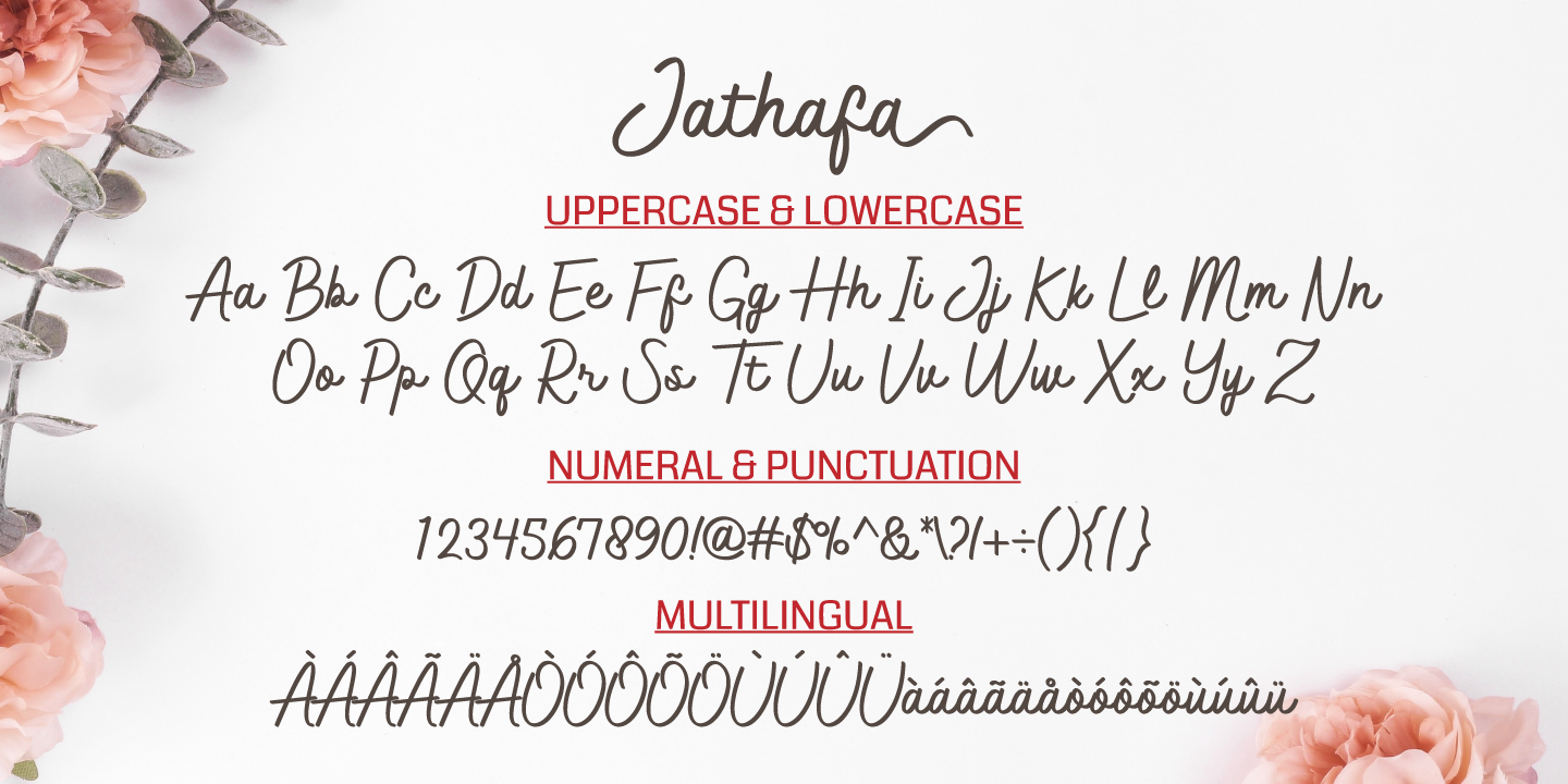 Пример шрифта Jathafa #4